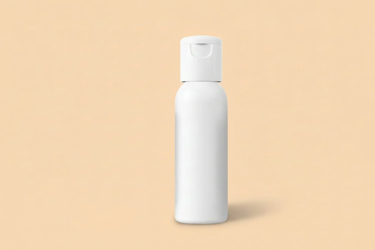 100ml Plastic Bottle with Fliptop Cap Black White Aestheticpack