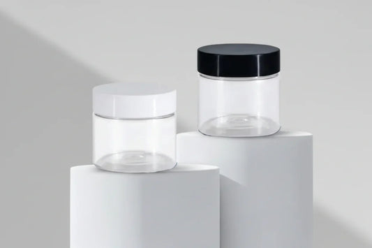 100GM Acrylic Jar with Black / White Cap