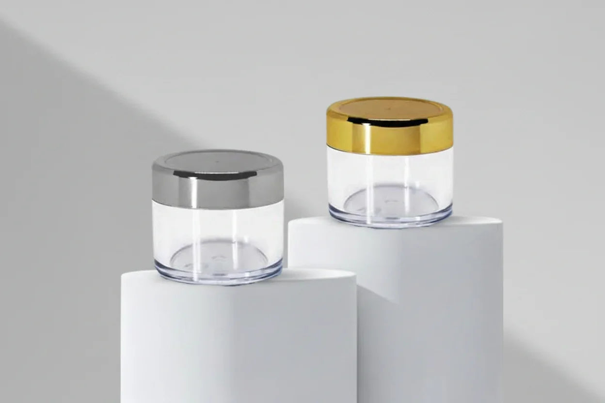 Acrylic Jar Aesthetic Pack – 100GM Acrylic Jar with Golden & Silver Cap
