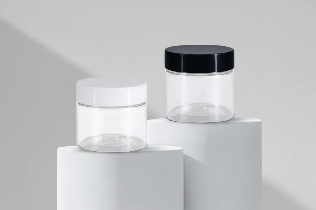 Acrylic Jar Aesthetic Pack – 15GM Acrylic Jar with Black & White Cap