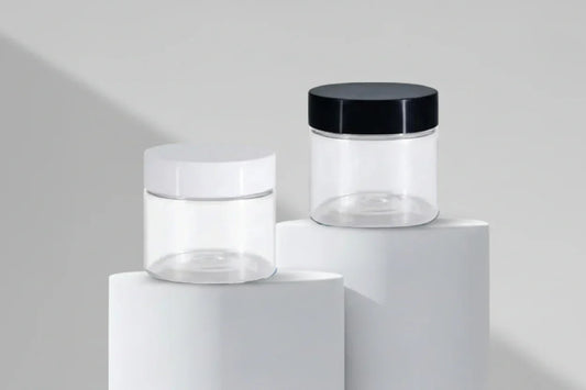 25GM Acrylic Jar with Black & White Cap