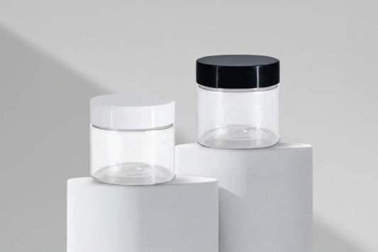 8GM Acrylic Jar with Black & White Cap