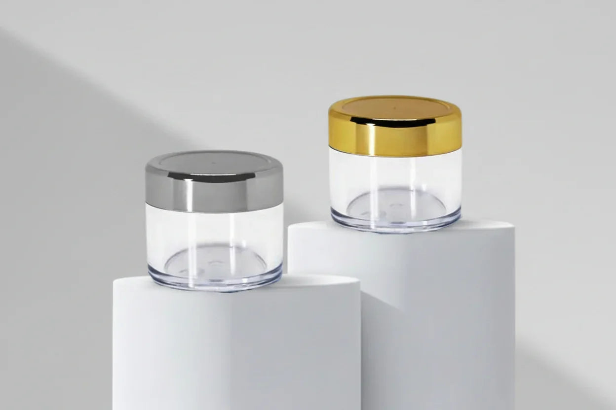 Acrylic Jar Aesthetic Pack – 8GM Acrylic Jar with Golden & Silver Cap