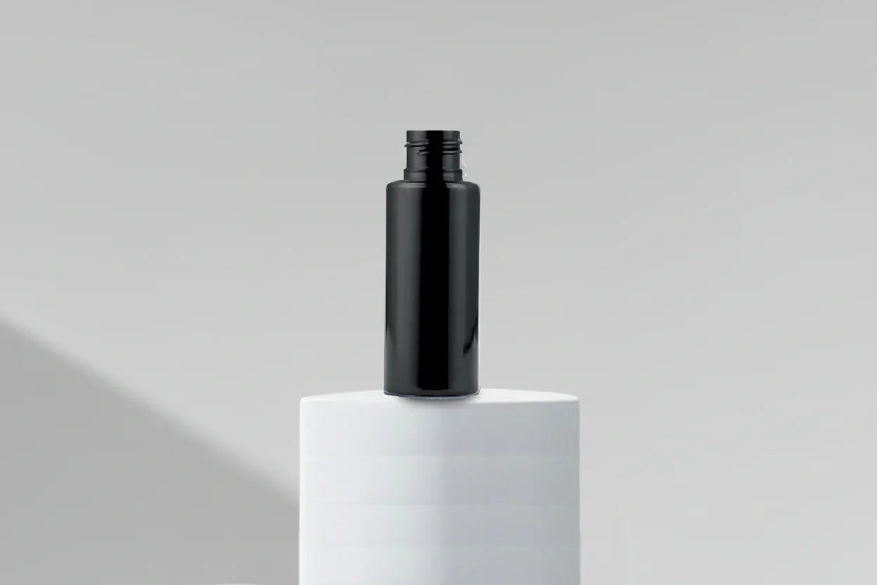 200ML Sleek Black Color Cosmetic Plastic Bottle 24mm