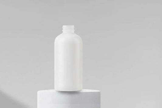 300ML Boston Milky White Plastic Bottle 24mm