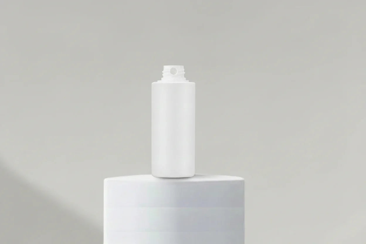 100ML Sleek White Color Cosmetic Plastic Bottle 24mm