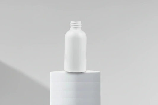100ML Boston Milky White Plastic Bottle 24mm