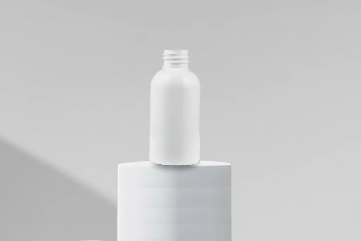 60ML Boston Milky White Plastic Bottle 24mm