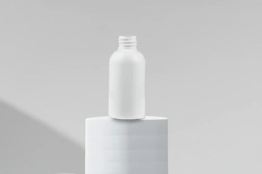 60ML Boston Milky White Plastic Bottle 24mm
