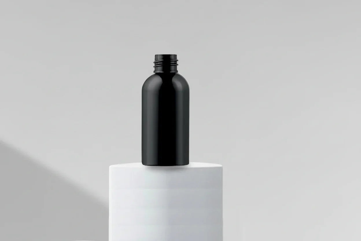 100ML Avon Black plastic Bottle 19mm