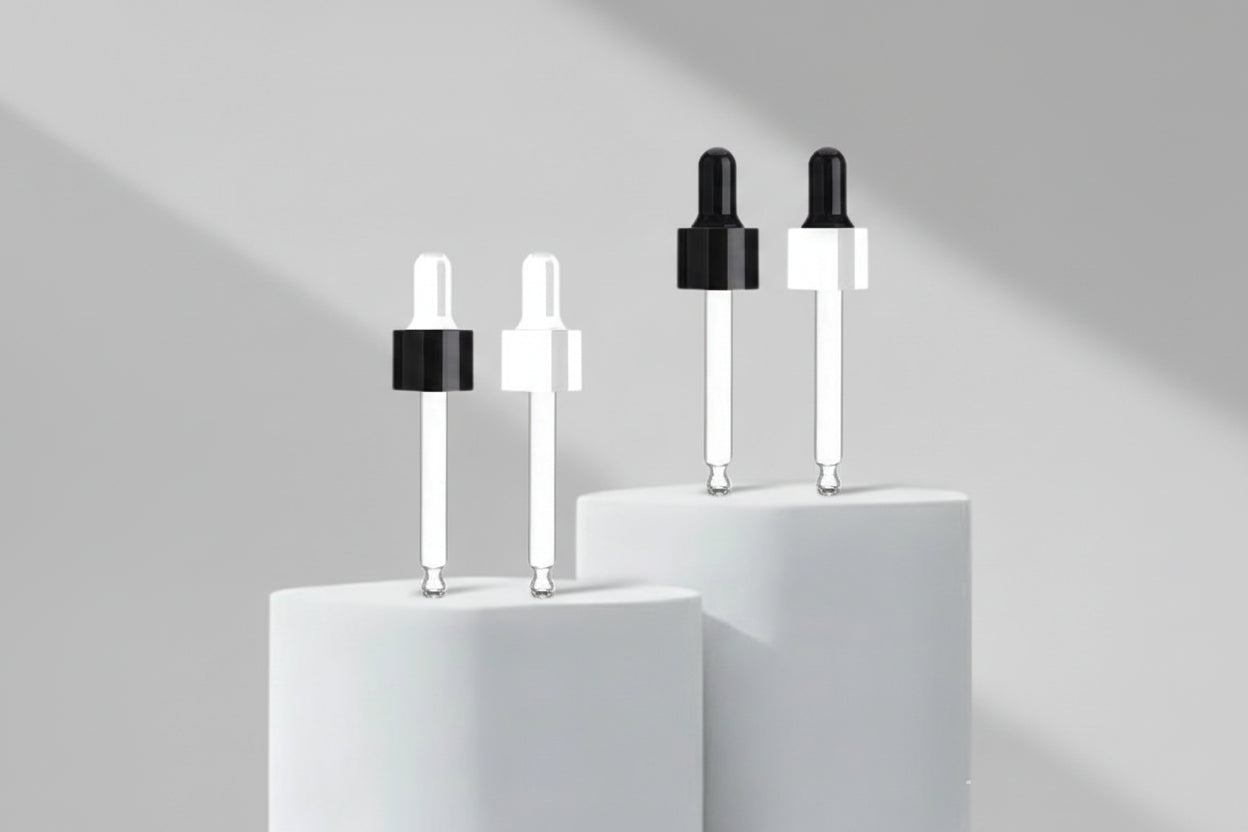 Aesthetic Pack – 18mm Glossy Smooth Dropper (White & Black)