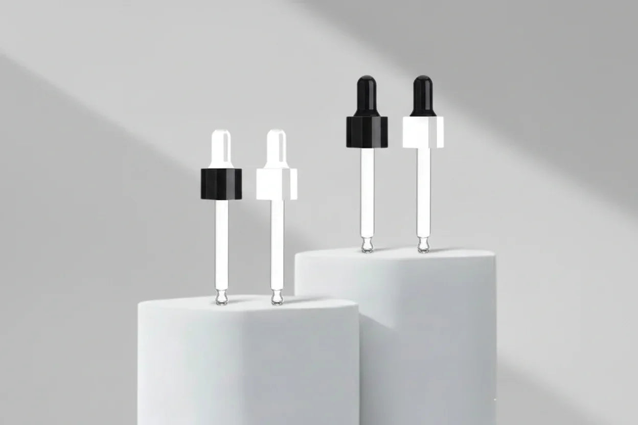 18mm Glossy Smooth Dropper (White & Black)