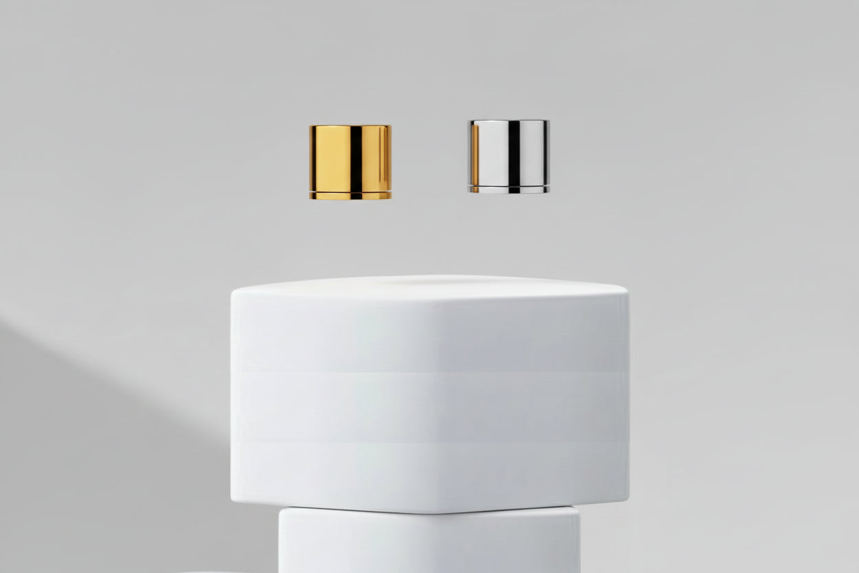 Aesthetic Pack 20mm Glossy Cap – Golden & Silver