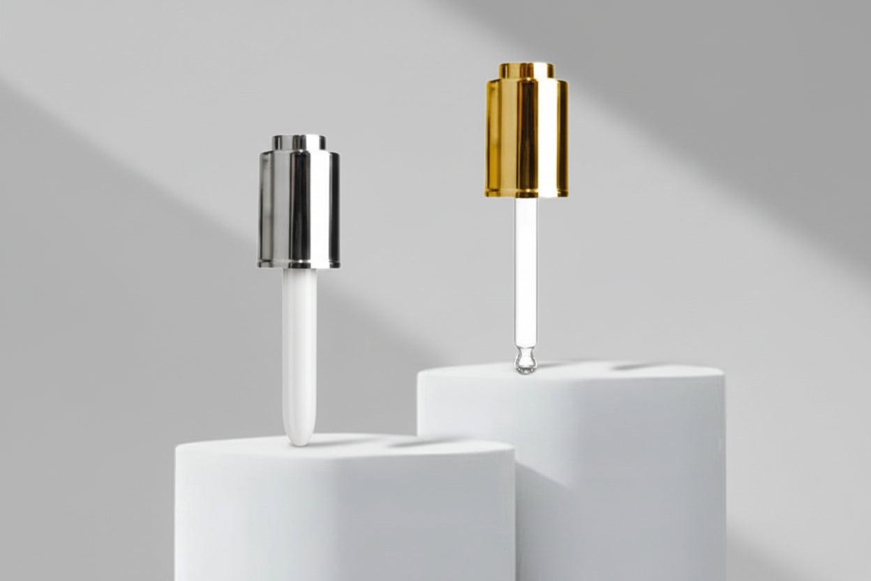 Aesthetic Pack 20mm Press Pump Dropper – Golden & Silver