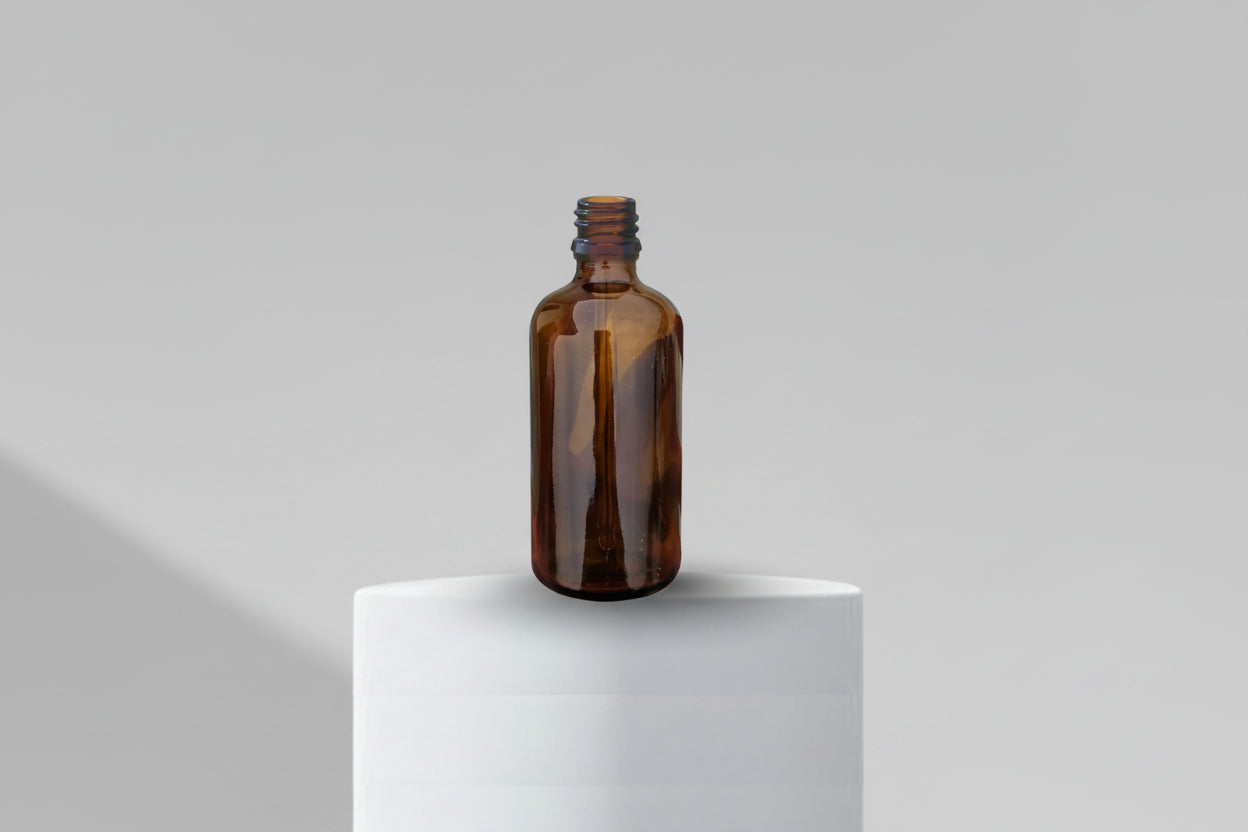 100ml Amber Glass Bottle with 18mm Neck