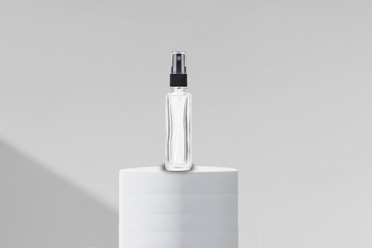 Aesthetic Pack – 8ml Perfume Spray Glass Bottle with Black Mist Pump