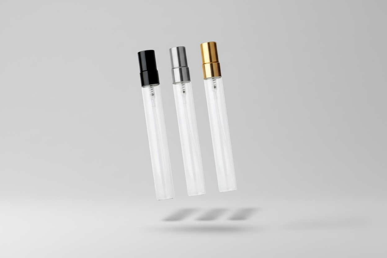 Aesthetic Pack – 15ml Mini Perfume Glass Bottle with Aluminium Mist Pump