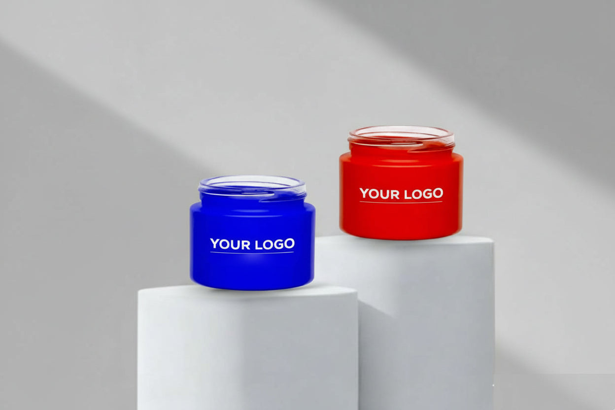 Aesthetic Pack 50g Customizable Coated Glass Jar