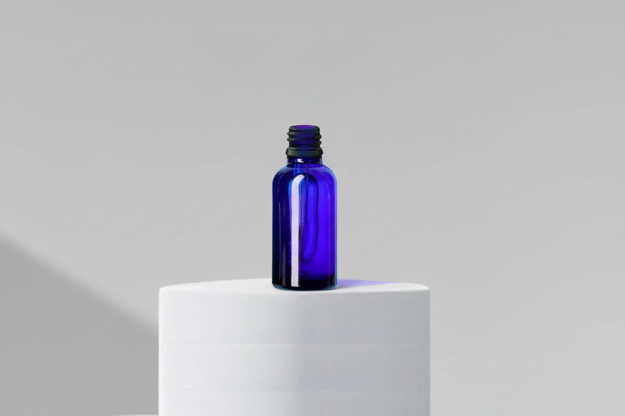 Aesthetic Pack 10ML Blue Glass Bottle – 18mm Neck