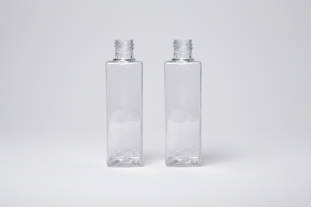 50ml SQUARE PET Bottle - 20mm Neck