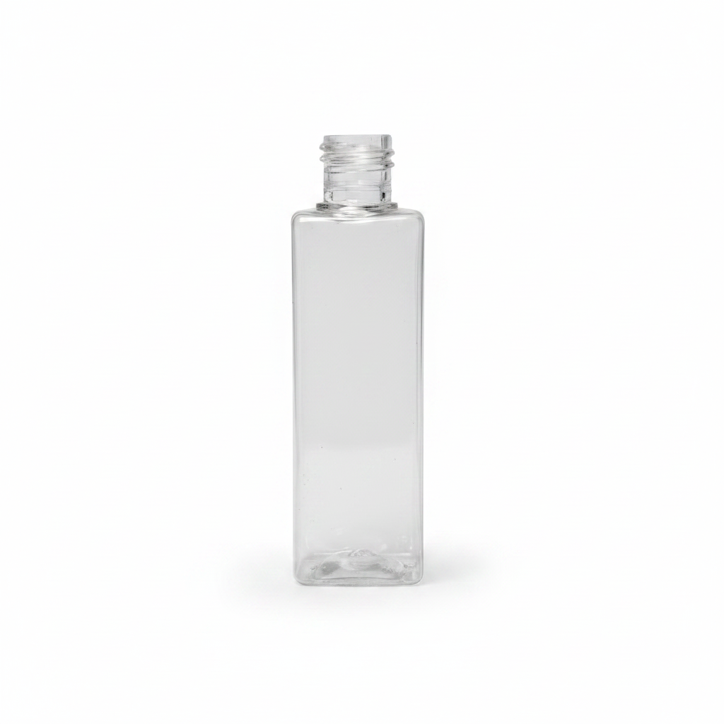 Pet Bottle 100ml SQUARE PET Bottle - 20mm Neck
