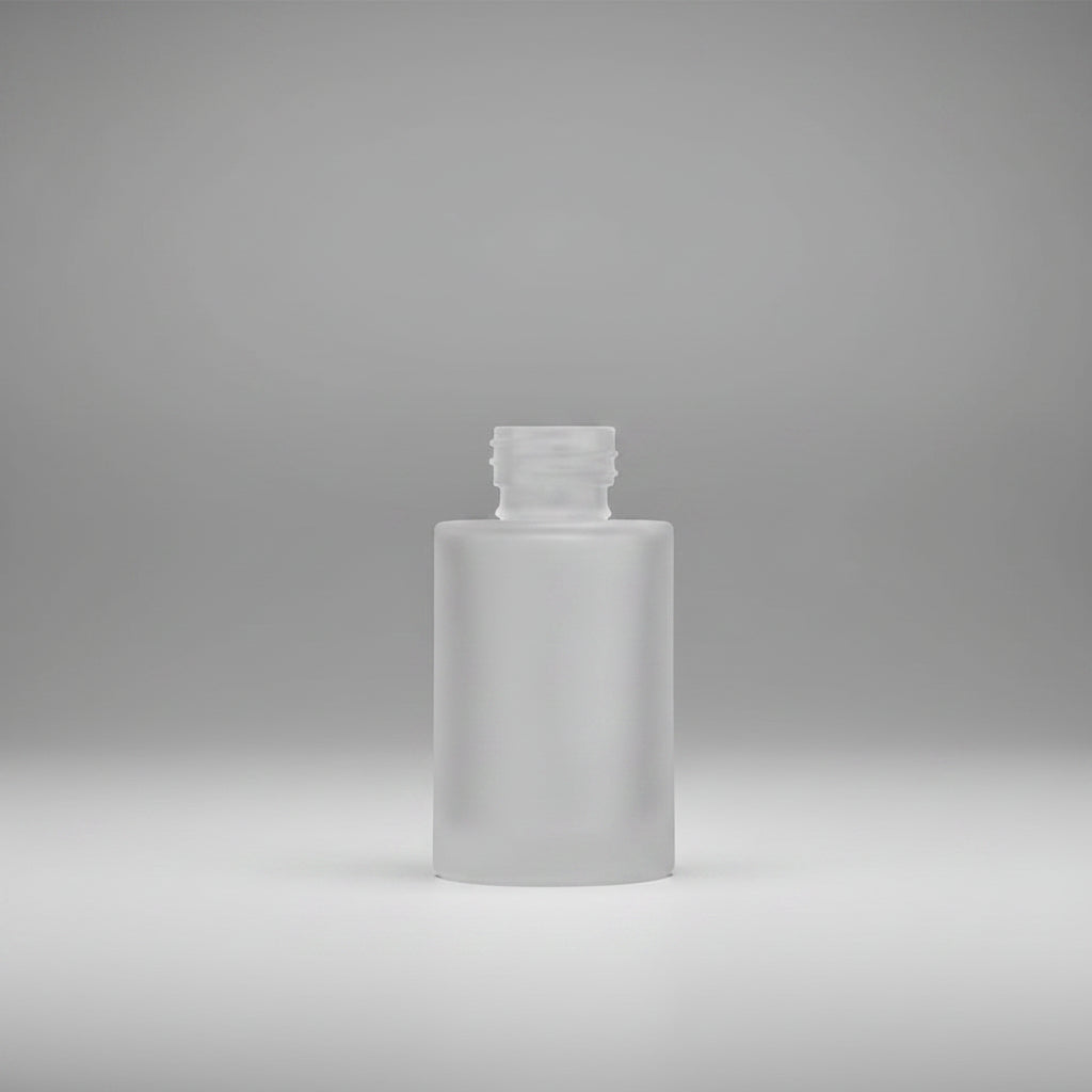 20ML Clear Frosted Flat Shoulder Glass Bottle with 20mm Neck