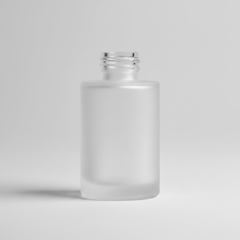30ml Clear Frosted Flat Shoulder Glass Bottle (20mm Neck)