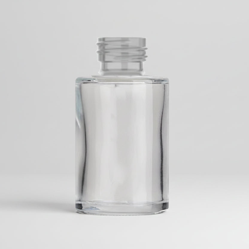 50ml Clear Flat Shoulder Glass Bottle (20mm Neck)