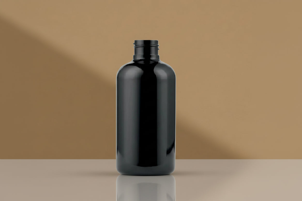 60ML Boston Black Plastic Bottle 19mm