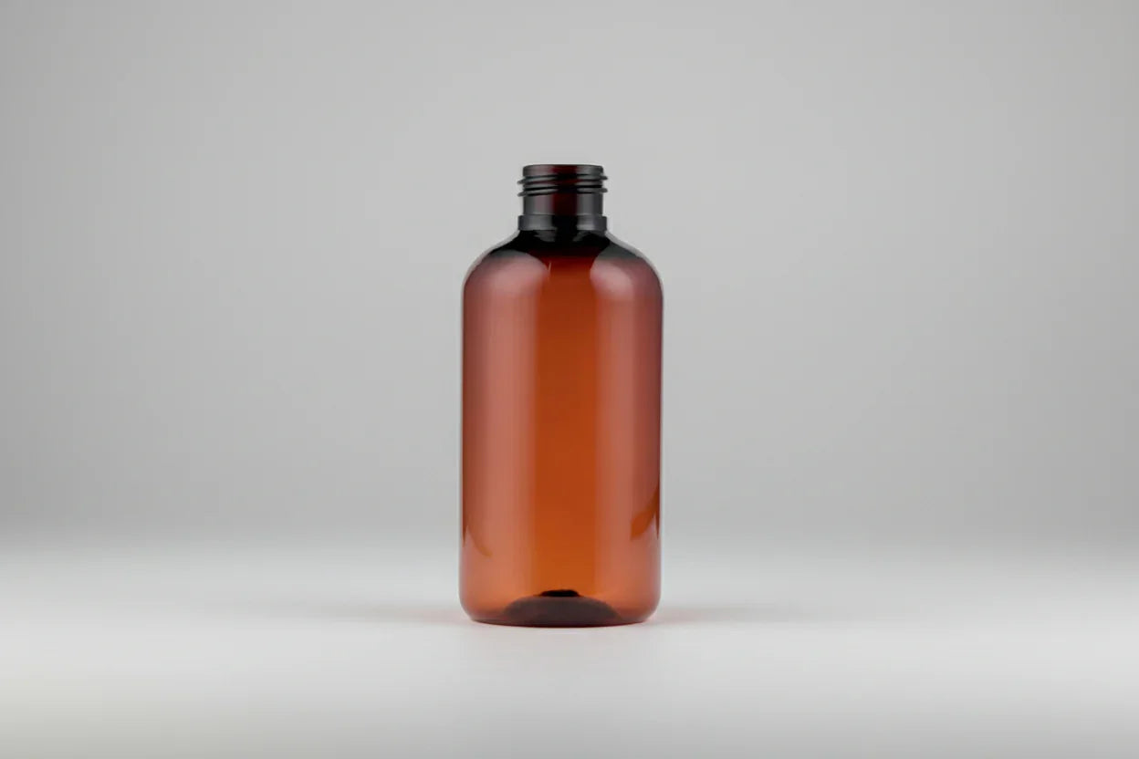 Aesthetic Pack – AP 60ML Boston Amber Transparent Plastic Bottle (19mm Neck)