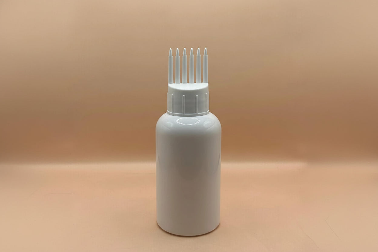 Pet Bottle AP 100ML PET Boston Bottle with 24/410 Comb Applicator – Ideal for Hair Care and Liquid Products