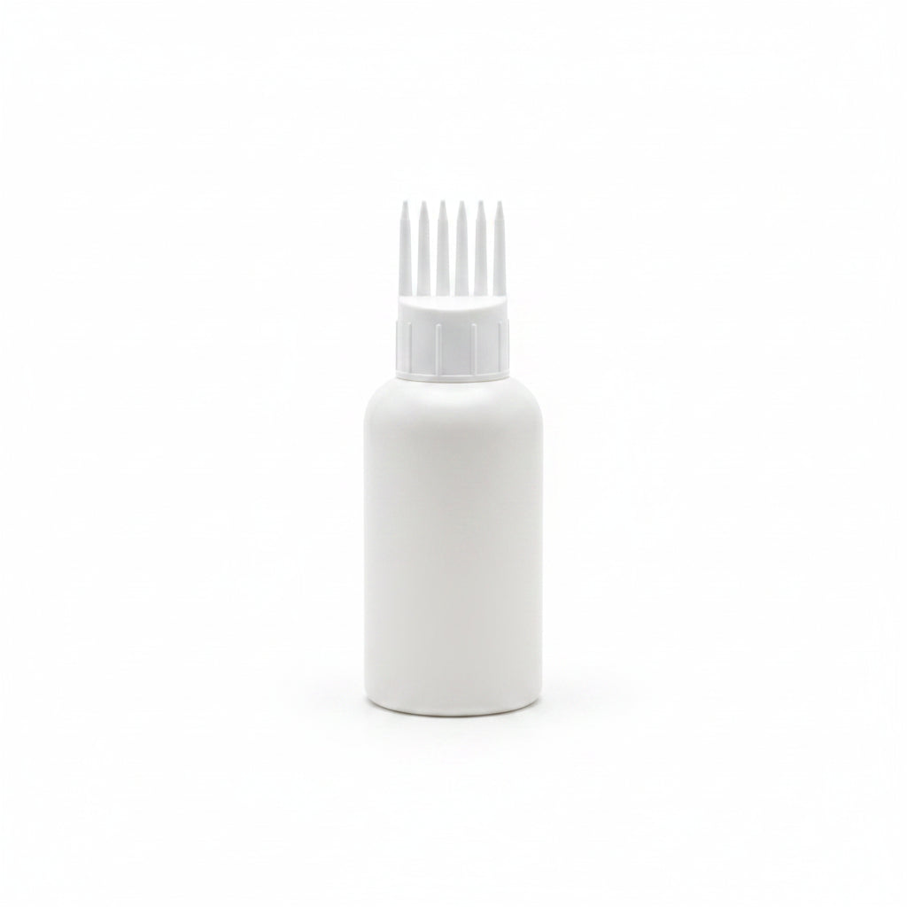 Pet Bottle 100ML PET Boston Bottle with 24/410 Comb Applicator – Ideal for Hair Care and Liquid Products