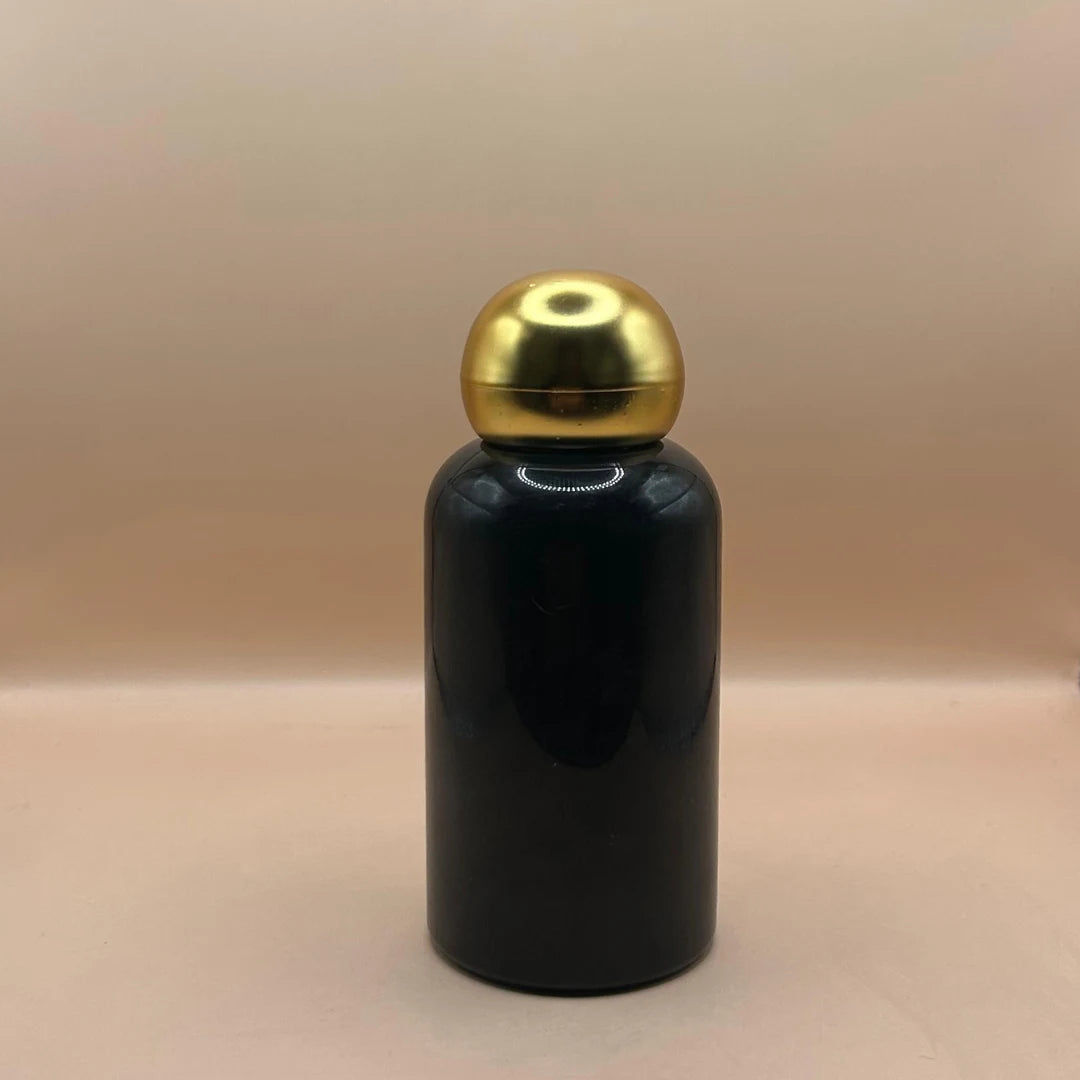 Pet Bottle AP 100ML PET Boston Bottle with 24/410 Dom Cap Matte Golden | Premium Packaging