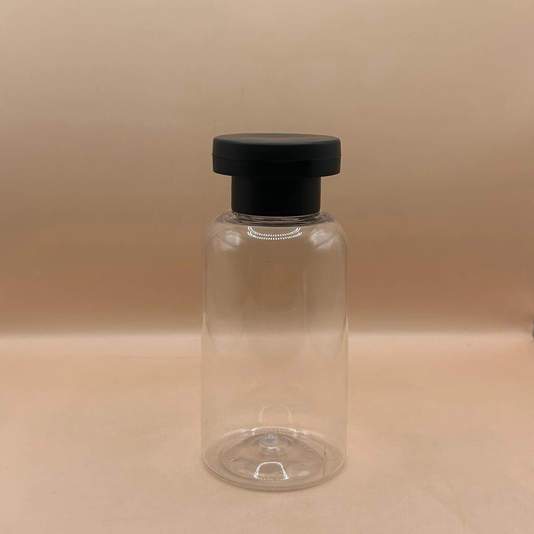 Pet Bottle AP 100ML PET Boston Bottle With 24/410 Mushroom Cap – Durable Packaging for Personal Care