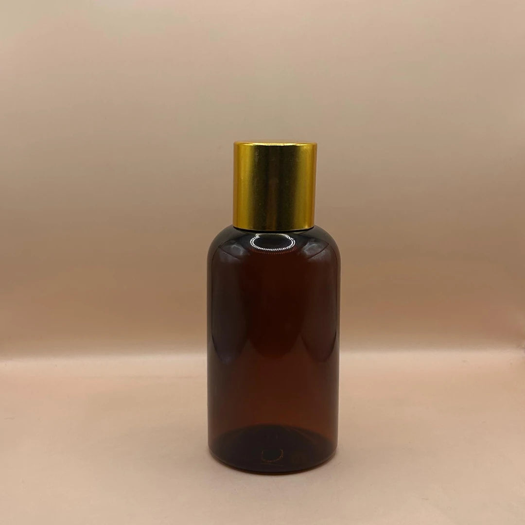 AP 100ML PET Boston Bottle with 24/410 Screw Cap Golden | Premium Packaging