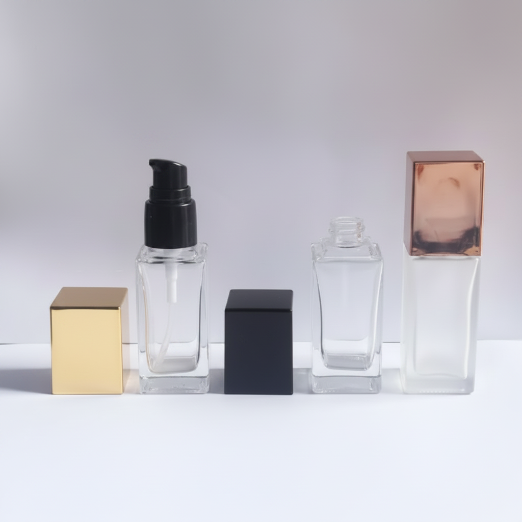 Glass Foundation Bottle for Cosmetics 30 ML