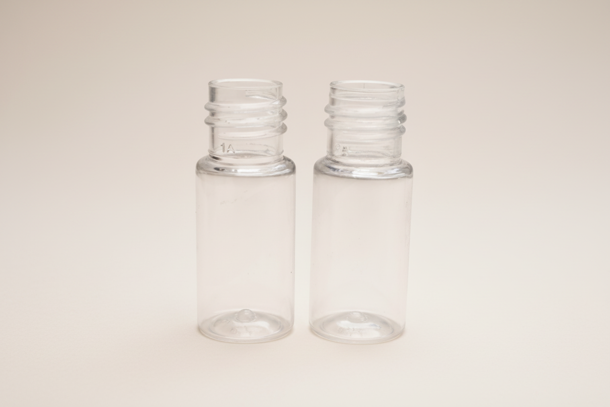 15ml JLI PET BOTTLE ROUND CLEAR - 20mm Neck
