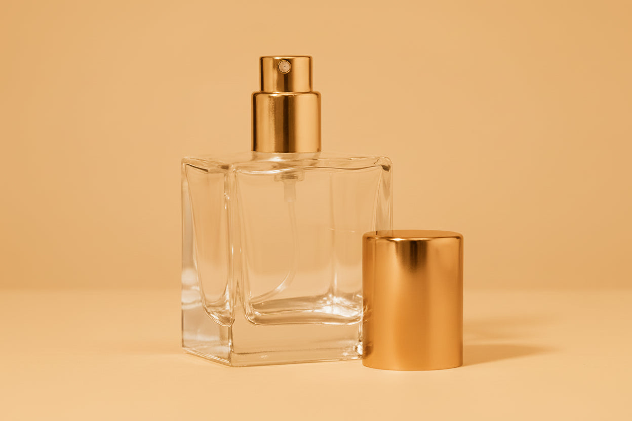 30 ml Victor Perfume Glass Bottle + Golden Crimp Pump + Golden Cap + Crimping Tool AP