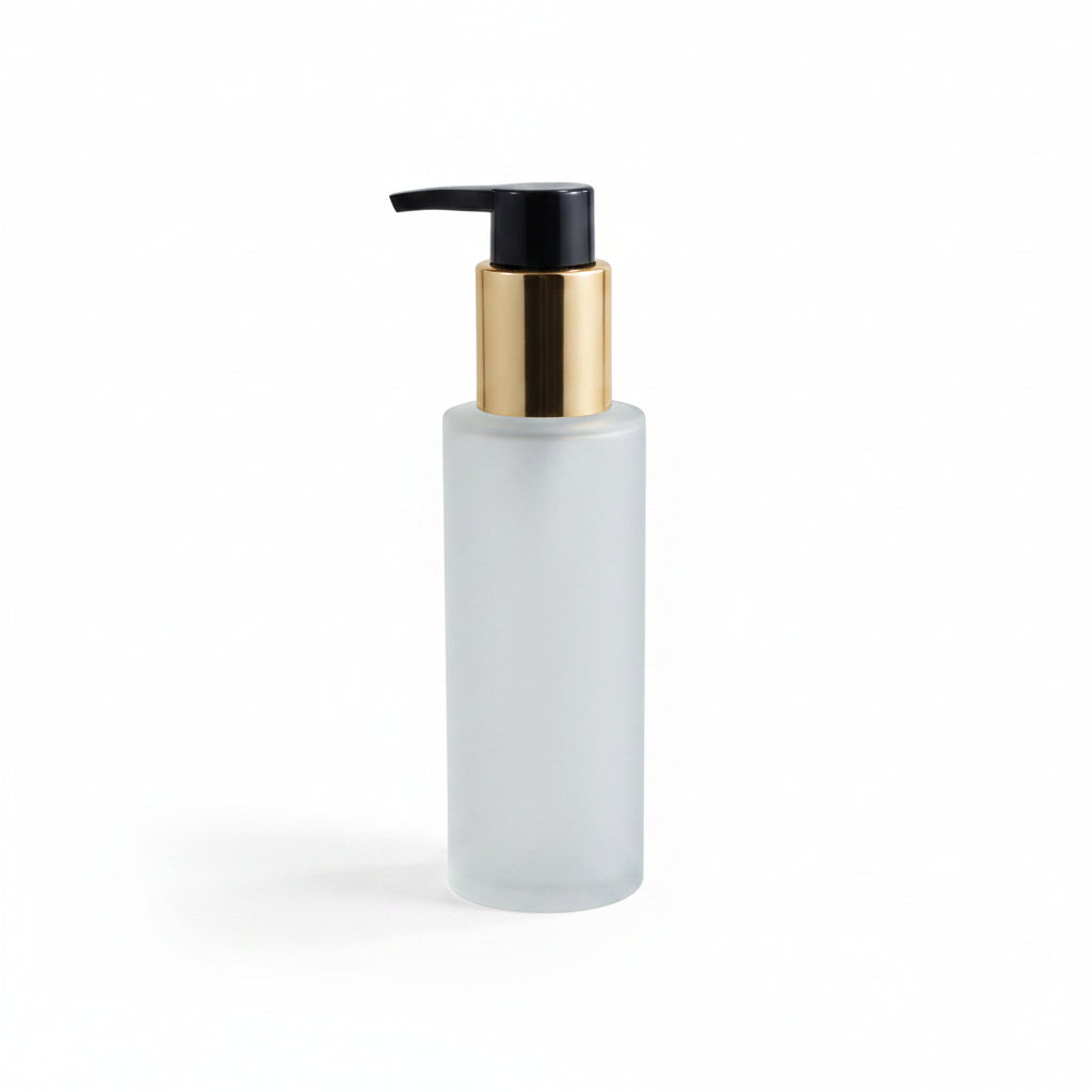Clear Frosted Glass Bottle