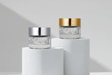 15GM Clear Glass Jar with Matt Golden / Matt Silver Cap