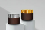 15GM Amber Glass Jar with Golden / Silver Cap