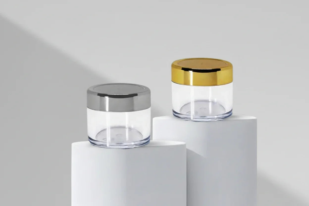 Acrylic Jar Aesthetic Pack – AP 50GM Acrylic Jar with Golden / Silver Cap