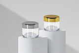 Acrylic Jar Aesthetic Pack – AP 50GM Acrylic Jar with Golden / Silver Cap