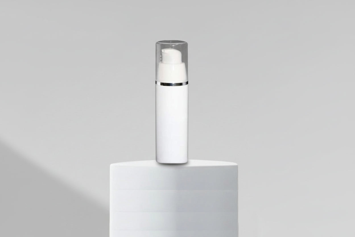 Aesthetic Pack – 15ml PP Airless Bottle with Silver Line