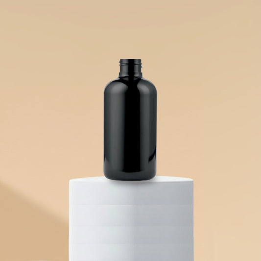 100ML Boston Black Plastic Bottle 24mm