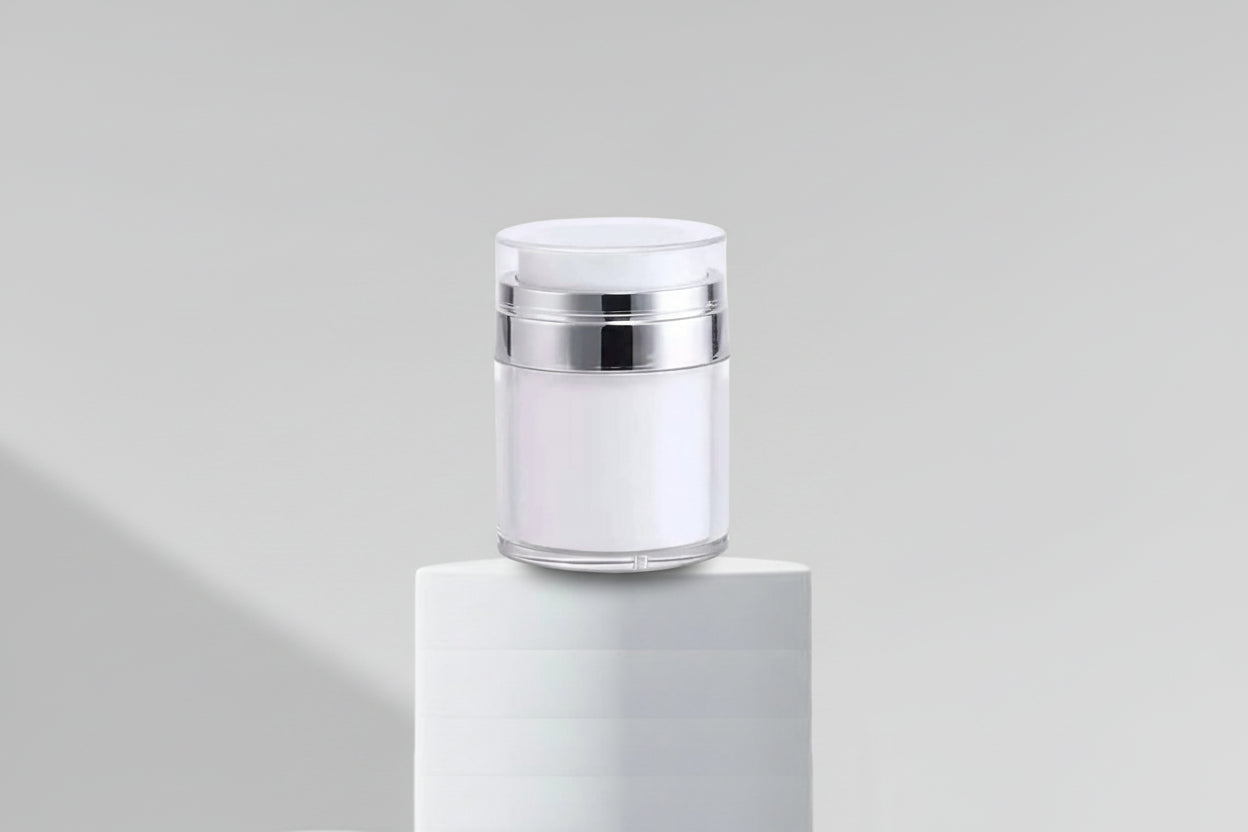 Aesthetic Pack – 30GM Button Press Airless Pump Cream Jar