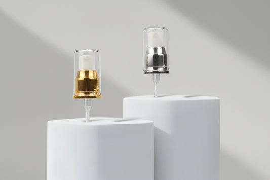 Aesthetic Pack 20mm Premium Cream Pump – Golden &amp; Silver Finish