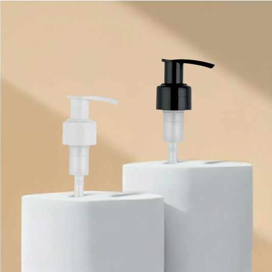 24mm Lotion Pump Black and White for Plastic Bottles