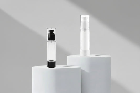 Aesthetic Pack 30ml Black & White Airless Cream Bottles