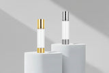 Aesthetic Pack 15ml Golden & Silver Glossy Airless Pump Bottles